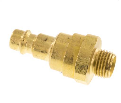 Acoplamiento de aire de latón DN 7.2 (Euro) Enchufe G 1/4 pulgadas macho con válvula de retención
