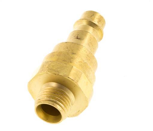Acoplamiento de aire de latón DN 7.2 (Euro) Enchufe G 1/4 pulgadas macho con válvula de retención