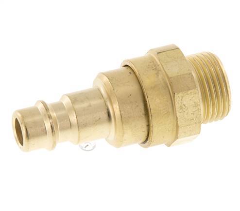 Acoplamiento de aire de latón DN 7.2 (Euro) Enchufe G 3/8 pulgadas macho con válvula de retención