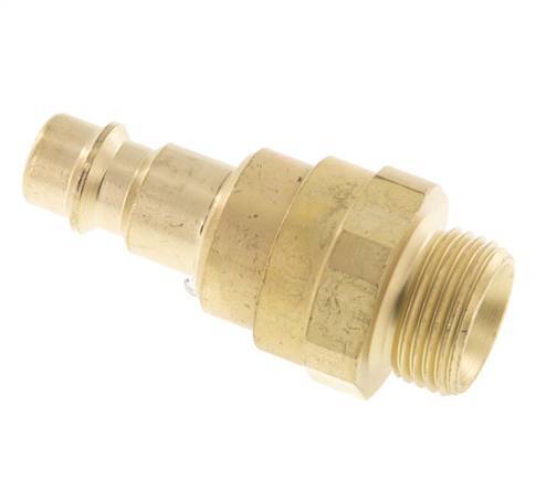 Acoplamiento de aire de latón DN 7.2 (Euro) Enchufe G 3/8 pulgadas macho con válvula de retención