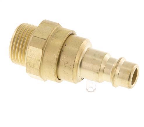 Acoplamiento de aire de latón DN 7.2 (Euro) Enchufe G 3/8 pulgadas macho con válvula de retención
