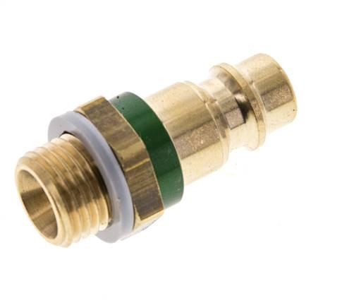 Acoplamiento de aire de latón DN 7.2 (Euro) codificado en verde Enchufe G 1/4 pulgada macho