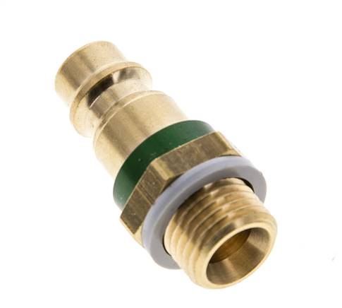Acoplamiento de aire de latón DN 7.2 (Euro) codificado en verde Enchufe G 1/4 pulgada macho