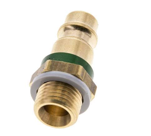 Acoplamiento de aire de latón DN 7.2 (Euro) codificado en verde Enchufe G 1/4 pulgada macho