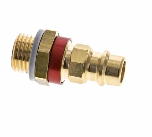 Acoplamiento de aire de latón DN 7.2 (Euro) con código rojo Enchufe G 1/4 pulgada macho