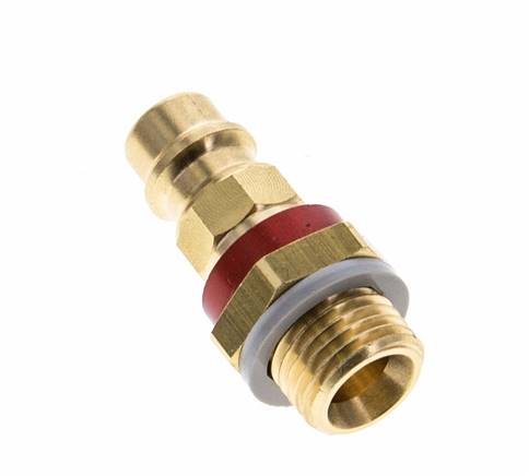 Acoplamiento de aire de latón DN 7.2 (Euro) con código rojo Enchufe G 1/4 pulgada macho