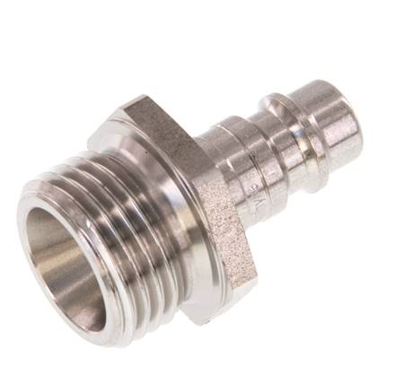 Acero inoxidable DN 7.2 (Euro) Acoplamiento de aire Enchufe G 1/2 pulgadas Macho