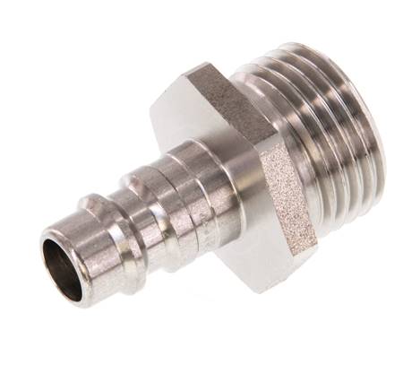 Acero inoxidable DN 7.2 (Euro) Acoplamiento de aire Enchufe G 1/2 pulgadas Macho