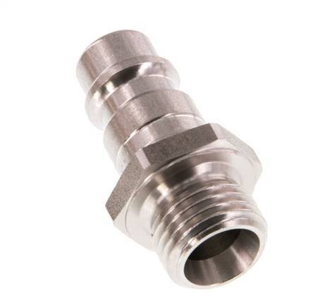 Acero inoxidable DN 7.2 (Euro) Acoplamiento de aire Enchufe G 1/4 pulgadas Macho