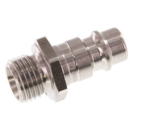 Acero inoxidable DN 7.2 (Euro) Acoplamiento de aire Enchufe G 1/4 pulgadas Macho