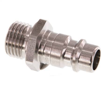 Acero inoxidable DN 7.2 (Euro) Acoplamiento de aire Enchufe G 1/4 pulgadas Macho