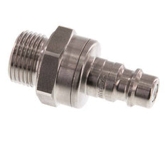 Acero inoxidable DN 7.2 (Euro) Enchufe de acoplamiento de aire G 3/8 pulgadas macho de doble cierre