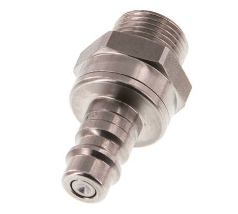 Acero inoxidable DN 7.2 (Euro) Enchufe de acoplamiento de aire G 3/8 pulgadas macho de doble cierre