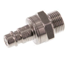 Acero inoxidable DN 7.2 (Euro) Enchufe de acoplamiento de aire G 3/8 pulgadas macho de doble cierre
