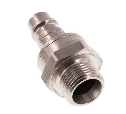 Acero inoxidable DN 7.2 (Euro) Enchufe de acoplamiento de aire G 3/8 pulgadas macho de doble cierre