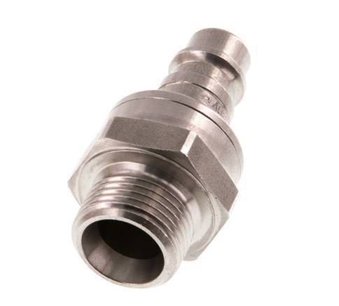 Acero inoxidable DN 7.2 (Euro) Enchufe de acoplamiento de aire G 3/8 pulgadas macho de doble cierre