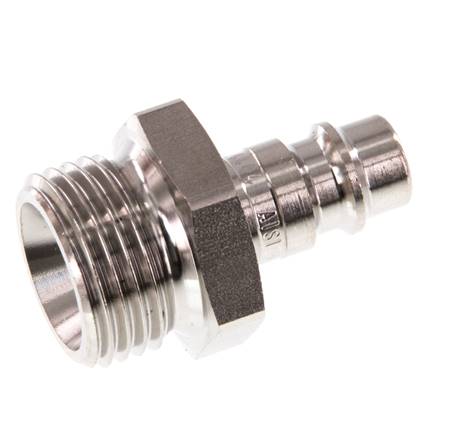 Acero inoxidable 316L DN 7.2 (Euro) Acoplamiento de aire Enchufe G 1/2 pulgadas Macho