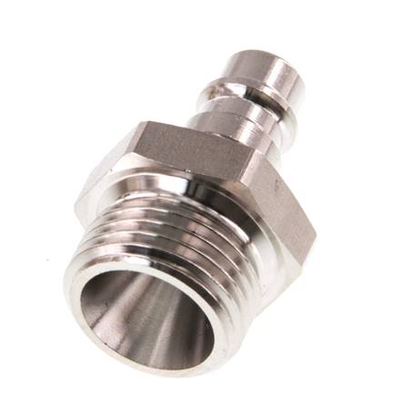 Acero inoxidable 316L DN 7.2 (Euro) Acoplamiento de aire Enchufe G 1/2 pulgadas Macho