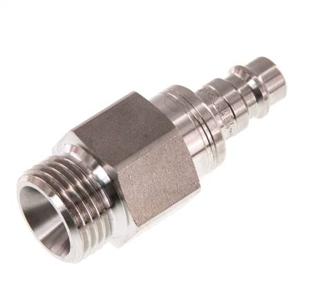 Acero inoxidable 316L DN 7.2 (Euro) Enchufe de acoplamiento de aire G 1/2 pulgadas macho de doble cierre