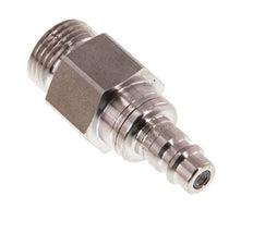 Acero inoxidable 316L DN 7.2 (Euro) Enchufe de acoplamiento de aire G 1/2 pulgadas macho de doble cierre