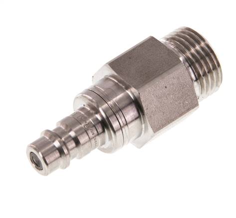 Acero inoxidable 316L DN 7.2 (Euro) Enchufe de acoplamiento de aire G 1/2 pulgadas macho de doble cierre