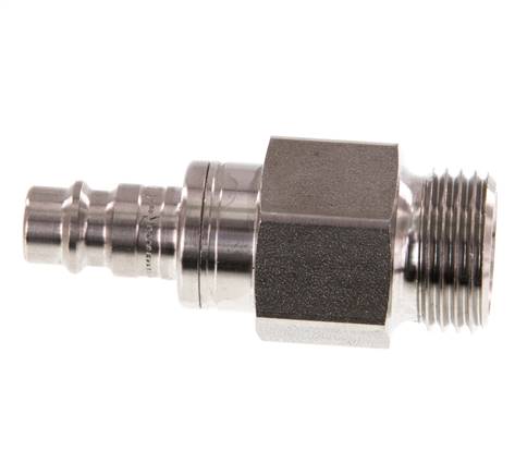 Acero inoxidable 316L DN 7.2 (Euro) Enchufe de acoplamiento de aire G 1/2 pulgadas macho de doble cierre