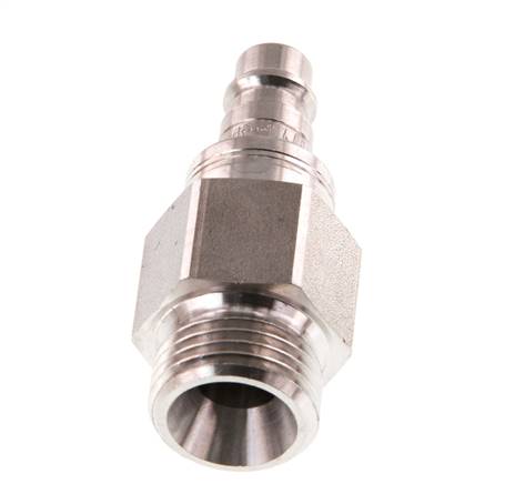 Acero inoxidable 316L DN 7.2 (Euro) Enchufe de acoplamiento de aire G 1/2 pulgadas macho de doble cierre
