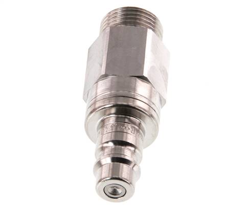 Acero inoxidable 316L DN 7.2 (Euro) Enchufe de acoplamiento de aire G 3/8 pulgadas macho de doble cierre