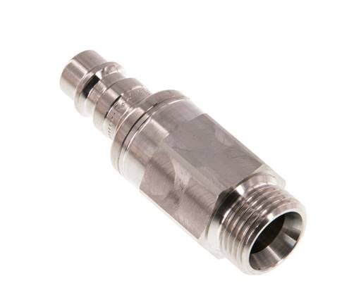 Acero inoxidable 316L DN 7.2 (Euro) Enchufe de acoplamiento de aire G 3/8 pulgadas macho de doble cierre