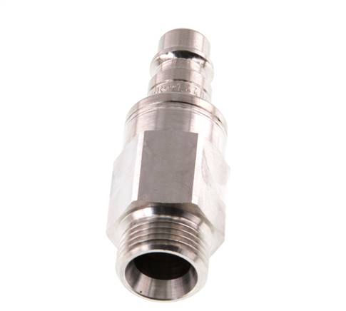 Acero inoxidable 316L DN 7.2 (Euro) Enchufe de acoplamiento de aire G 3/8 pulgadas macho de doble cierre