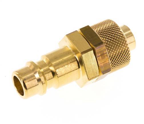 Tapón de acoplamiento de aire de latón DN 7,2 (Euro) Tuerca de unión de 9x12 mm