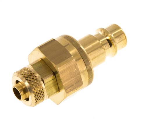 Latón DN 7,2 (Euro) Enchufe de acoplamiento de aire Tuerca de unión 6x8 mm Cierre doble