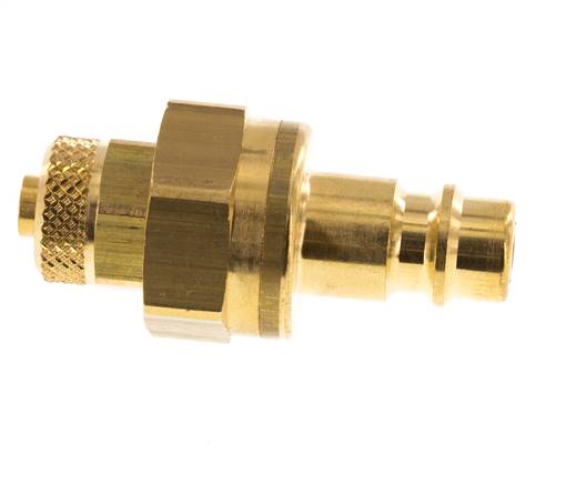 Latón DN 7,2 (Euro) Enchufe de acoplamiento de aire Tuerca de unión 6x8 mm Cierre doble