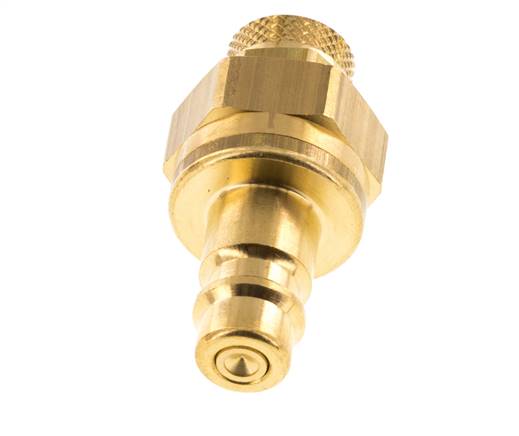 Latón DN 7,2 (Euro) Enchufe de acoplamiento de aire Tuerca de unión 6x8 mm Cierre doble