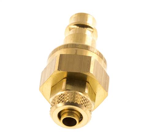 Latón DN 7,2 (Euro) Enchufe de acoplamiento de aire Tuerca de unión 6x8 mm Cierre doble
