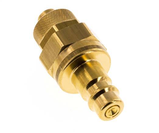 Latón DN 7.2 (Euro) Acoplamiento de aire Enchufe Tuerca de unión 8x10 mm Doble cierre