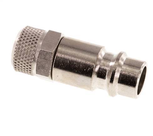 Nickel-plated Brass DN 7.2 (Euro) Air Coupling Plug 4x6 mm Union Nut [2 Pieces]