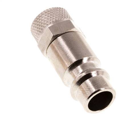 Nickel-plated Brass DN 7.2 (Euro) Air Coupling Plug 4x6 mm Union Nut [2 Pieces]