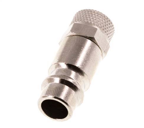 Nickel-plated Brass DN 7.2 (Euro) Air Coupling Plug 4x6 mm Union Nut [2 Pieces]