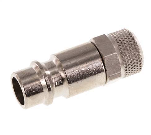 Nickel-plated Brass DN 7.2 (Euro) Air Coupling Plug 4x6 mm Union Nut [2 Pieces]