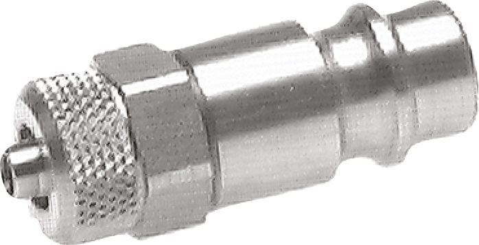 Nickel-plated Brass DN 7.2 (Euro) Air Coupling Plug 4x6 mm Union Nut [2 Pieces]