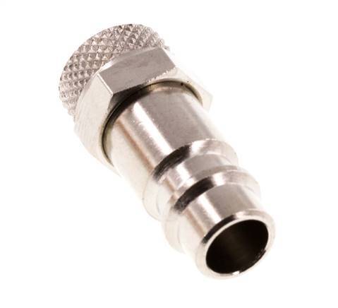 Nickel-plated Brass DN 7.2 (Euro) Air Coupling Plug 6x8 mm Union Nut [2 Pieces]