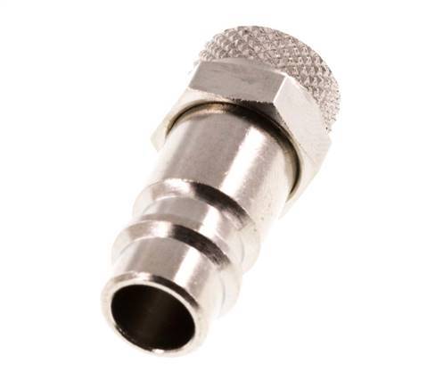 Nickel-plated Brass DN 7.2 (Euro) Air Coupling Plug 6x8 mm Union Nut [2 Pieces]