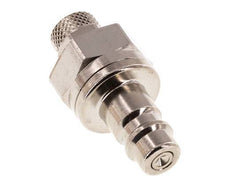 Latón niquelado DN 7,2 (Euro) Enchufe de acoplamiento de aire Tuerca de unión de 4x6 mm Cierre doble