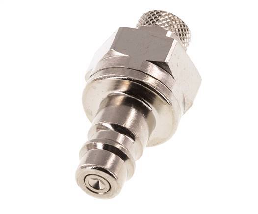 Latón niquelado DN 7,2 (Euro) Enchufe de acoplamiento de aire Tuerca de unión de 4x6 mm Cierre doble
