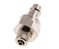 Latón niquelado DN 7,2 (Euro) Enchufe de acoplamiento de aire Tuerca de unión de 4x6 mm Cierre doble