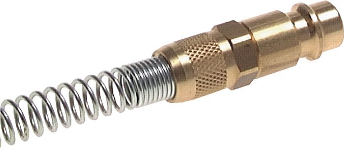 Brass DN 7.2 (Euro) Air Coupling Plug 6x8 mm Union Nut Bend-Protect [2 Pieces]
