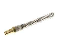 Brass DN 7.2 (Euro) Air Coupling Plug 6x8 mm Union Nut Bend-Protect [2 Pieces]