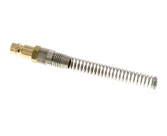 Brass DN 7.2 (Euro) Air Coupling Plug 6x8 mm Union Nut Bend-Protect [2 Pieces]
