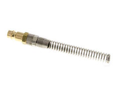 Brass DN 7.2 (Euro) Air Coupling Plug 6x8 mm Union Nut Bend-Protect [2 Pieces]